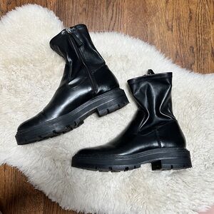 Zara Biker Moto Zip-up Boots